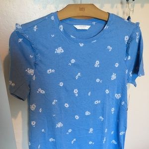 Essential Floral Ruffle Crew Tee